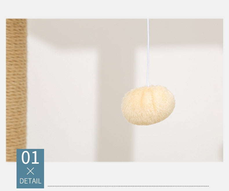 6 Layer Wooden Cat Tower With Sisal Rope Cat Scratching Posts