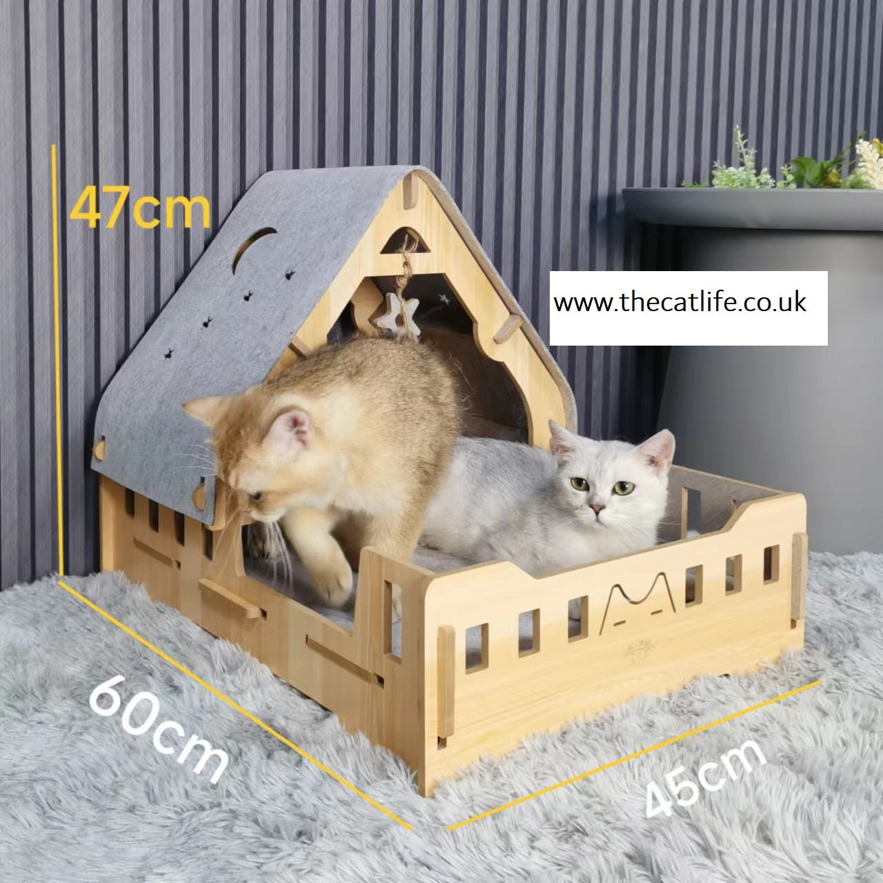 Wooden 4 Seasons Cat Bed
