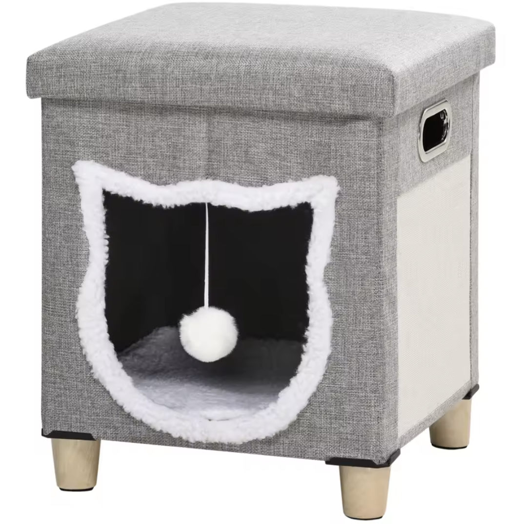 The Cat Life 2 in 1 Cat Bed Ottoman