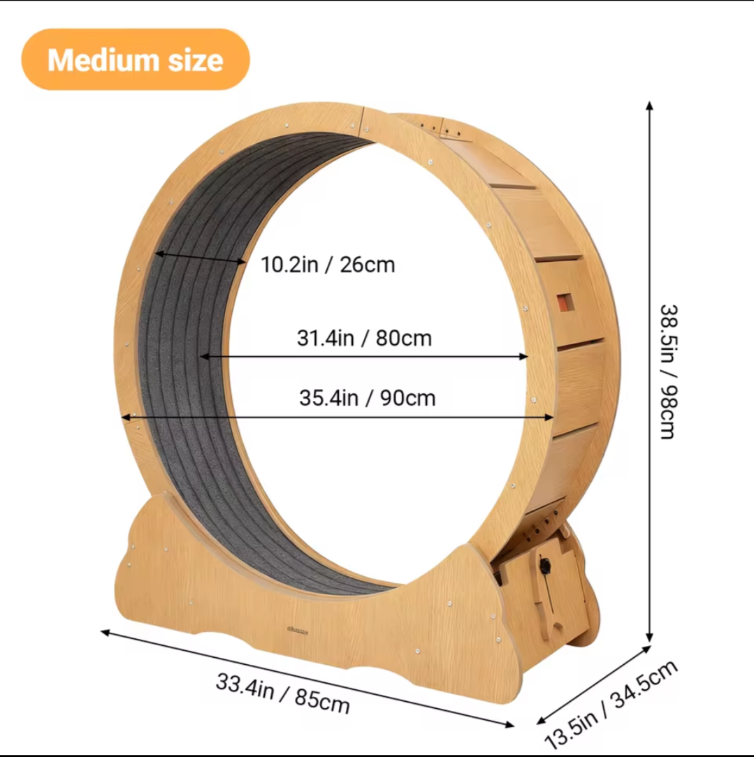The Cat Life Solid Wooden Cat Exercise Wheel