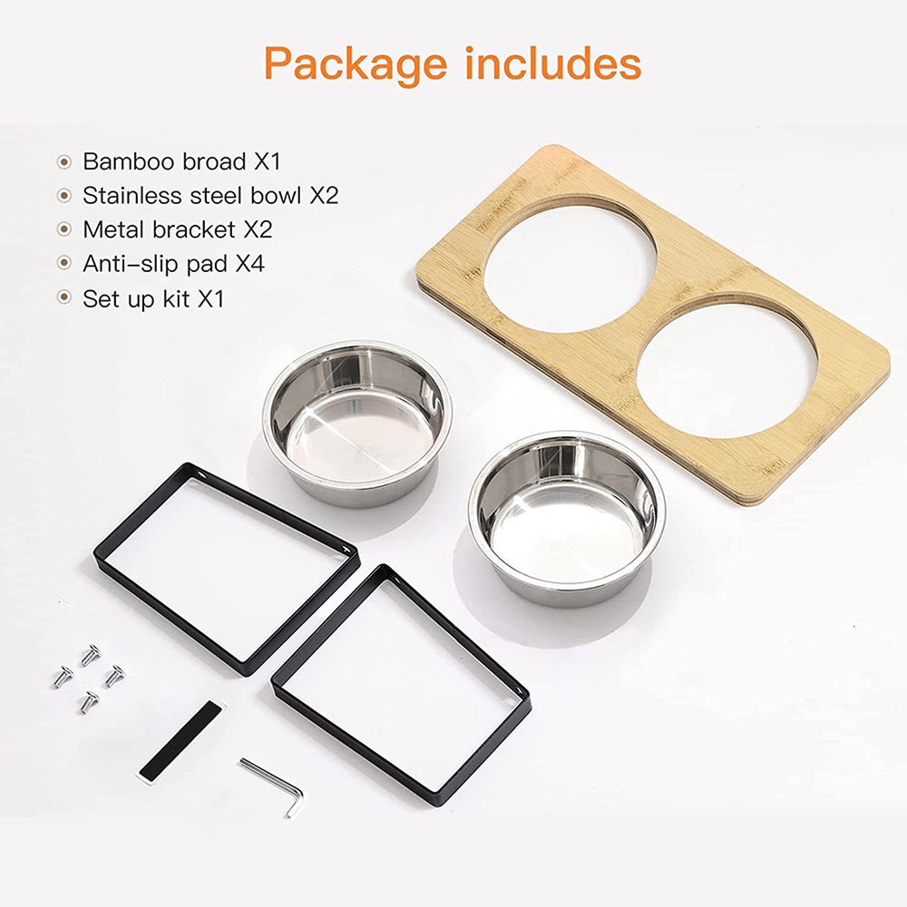Elevated Double Cat Feeder - FREE DELIVERY