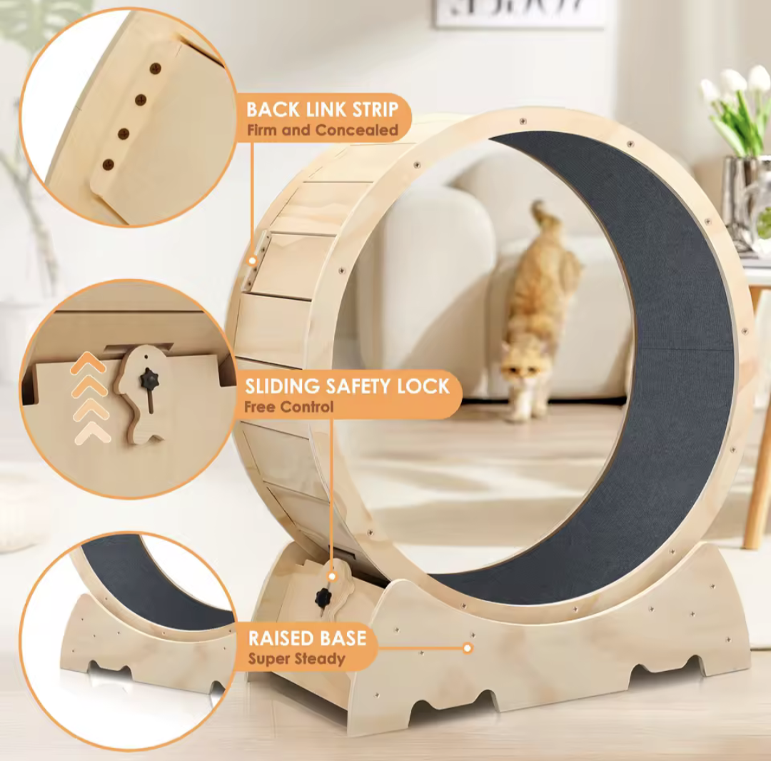 The Cat Life Solid Wooden Cat Exercise Wheel