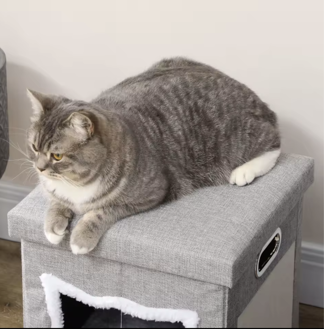 The Cat Life 2 in 1 Cat Bed Ottoman