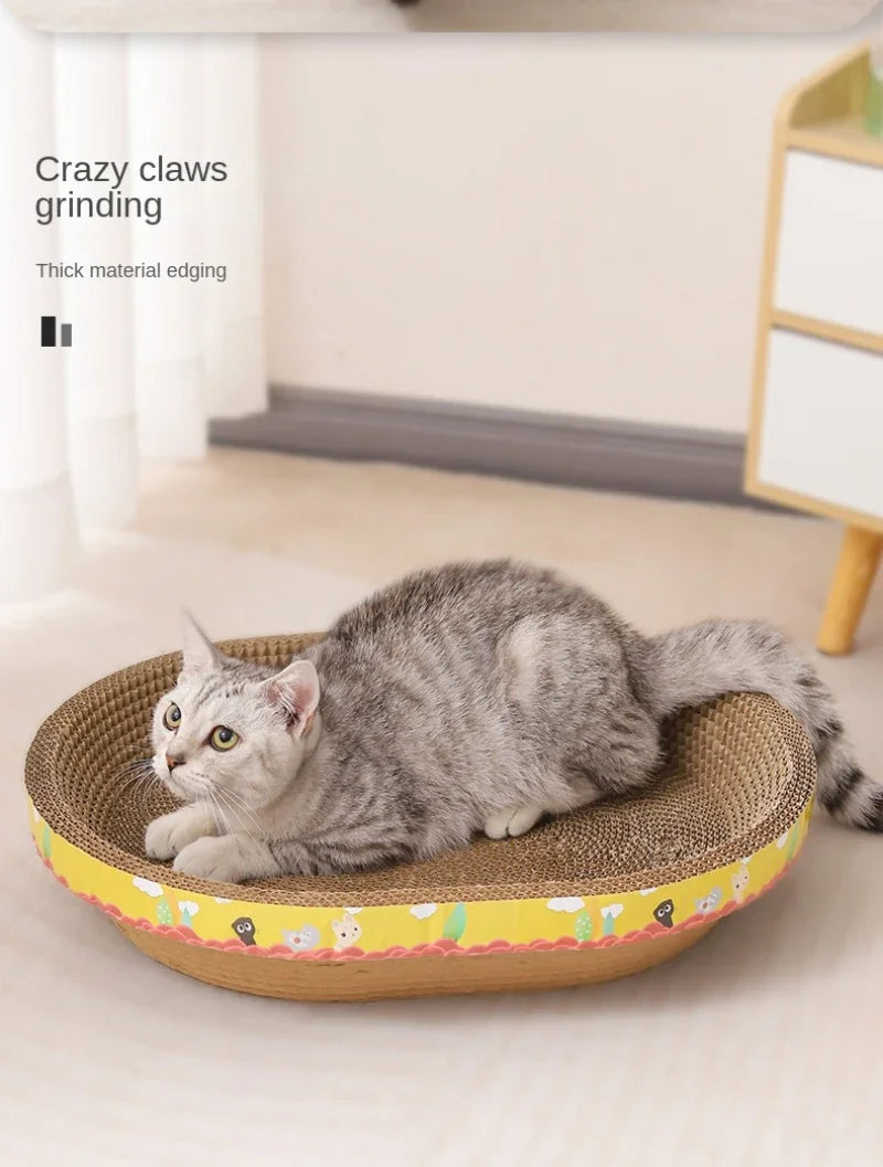 Cat Scratching Board Oval Bed FREE DELIVERY! - Main Image
