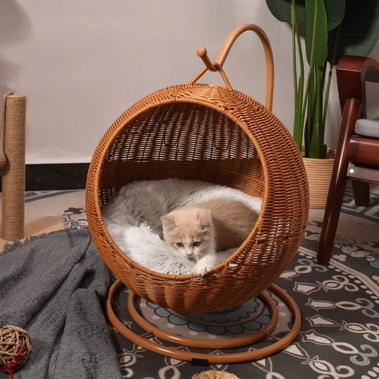 Hand Woven Cat Bed Swinging Basket