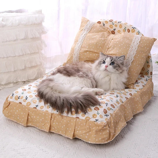 Cat Bed Mattress with Princess Pillow