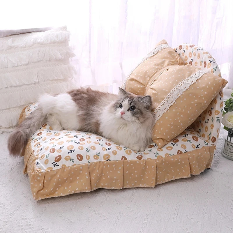 Cat Bed Mattress with Princess Pillow