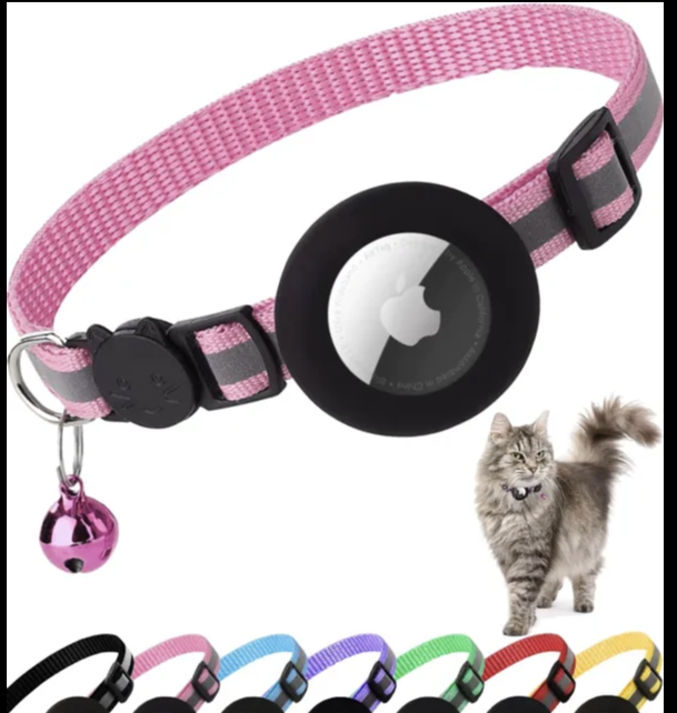 Reflective Apple Airtag Collar with Safety Buckle