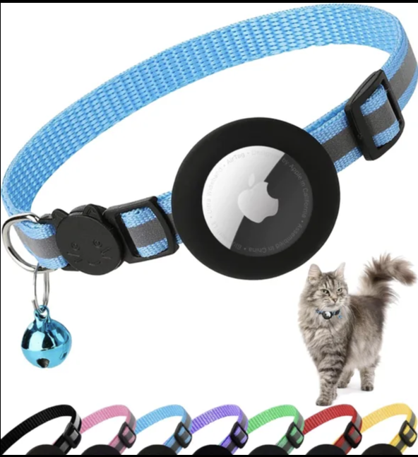 Reflective Apple Airtag Collar with Safety Buckle