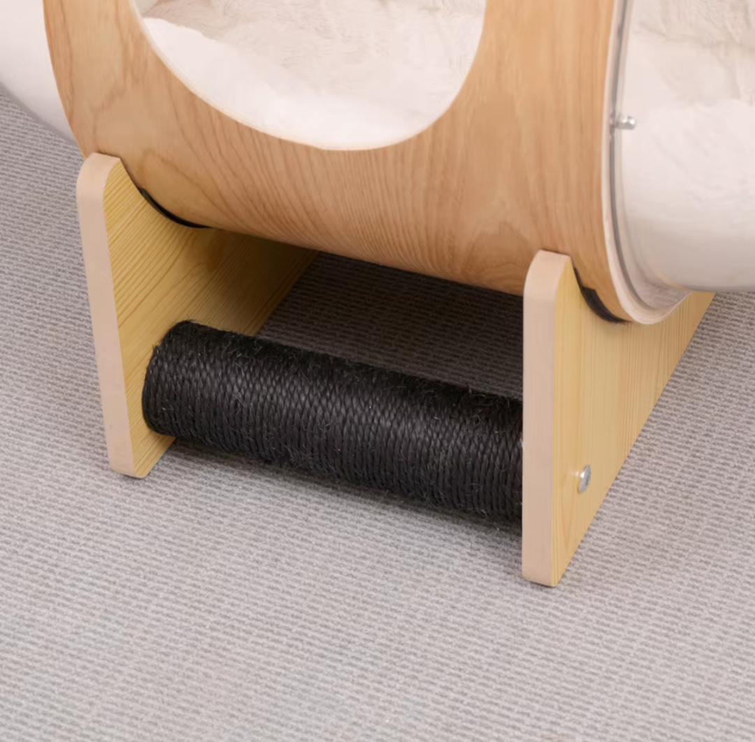 Space Capsule Cat Bed with Transparent Dome & Sisal Roller – Exclusive to The Cat Life – £50 OFF