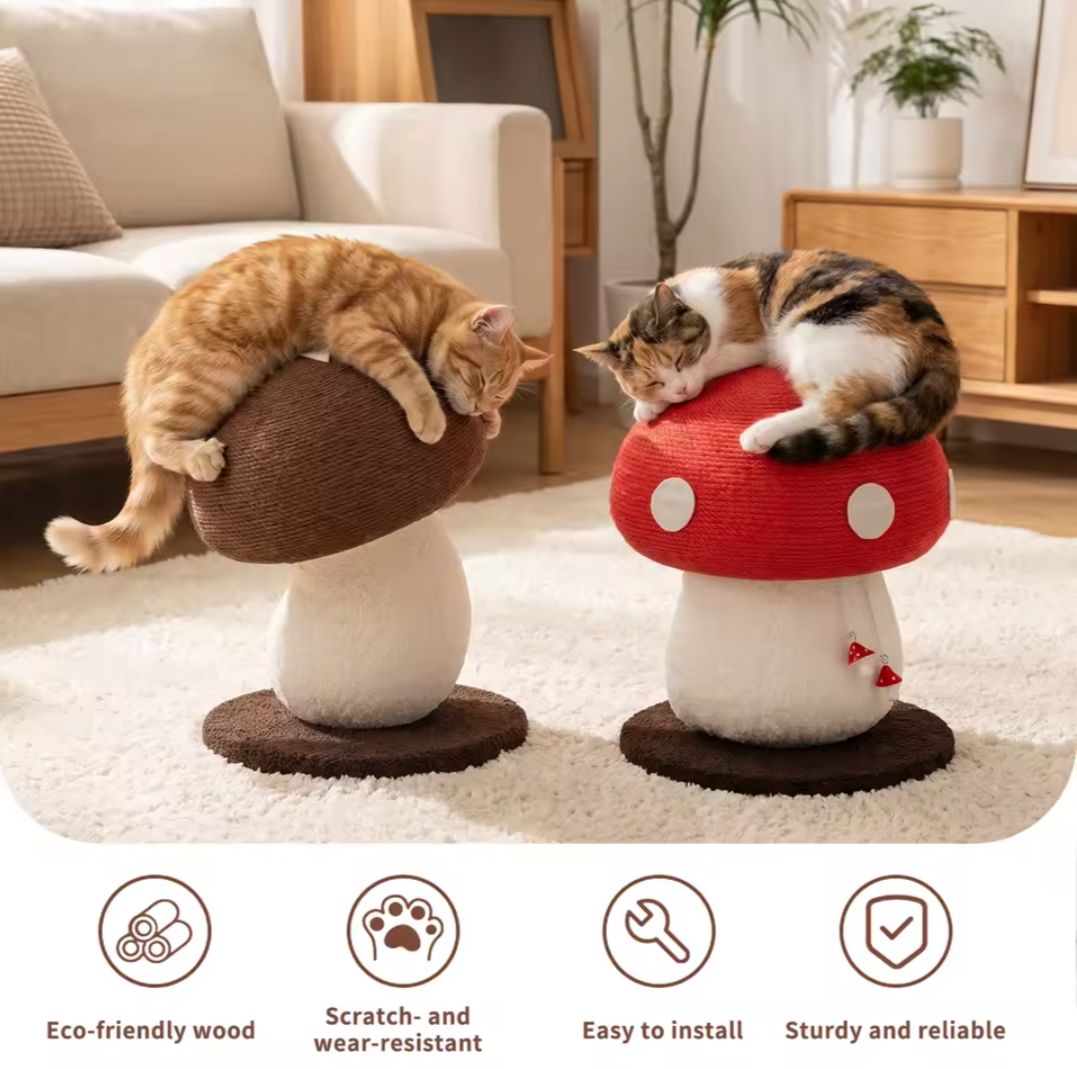 Mushroom‑Shaped Sisal Rope Cat Scratcher & Climber – Exclusive to The Cat Life