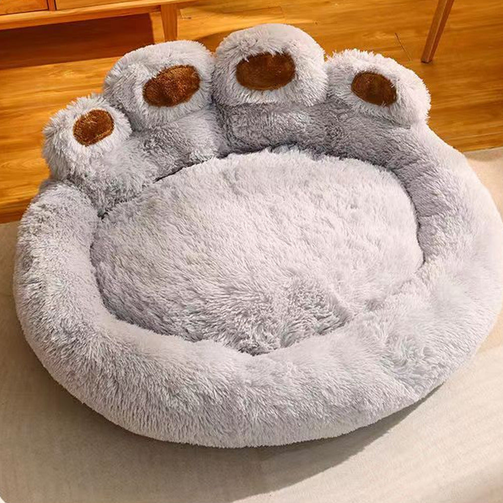 The Cat Life Plush Paw Shaped Bed