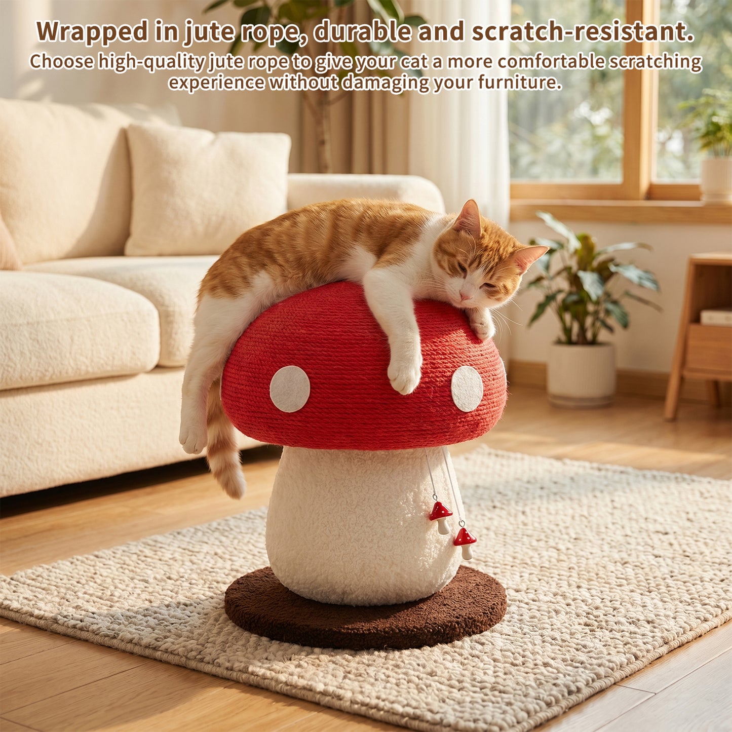Mushroom‑Shaped Sisal Rope Cat Scratcher & Climber – Exclusive to The Cat Life