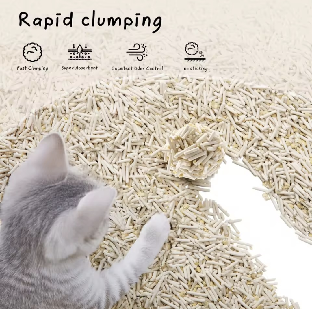 Coco Cat Plant-Based Tofu Cat Litter – Natural Pea Fiber & Millet Blend, Fast Clumping, Odor Control