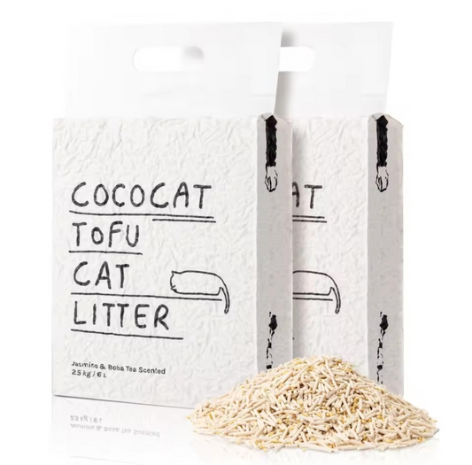 Coco Cat Plant-Based Tofu Cat Litter – Natural Pea Fiber & Millet Blend, Fast Clumping, Odor Control