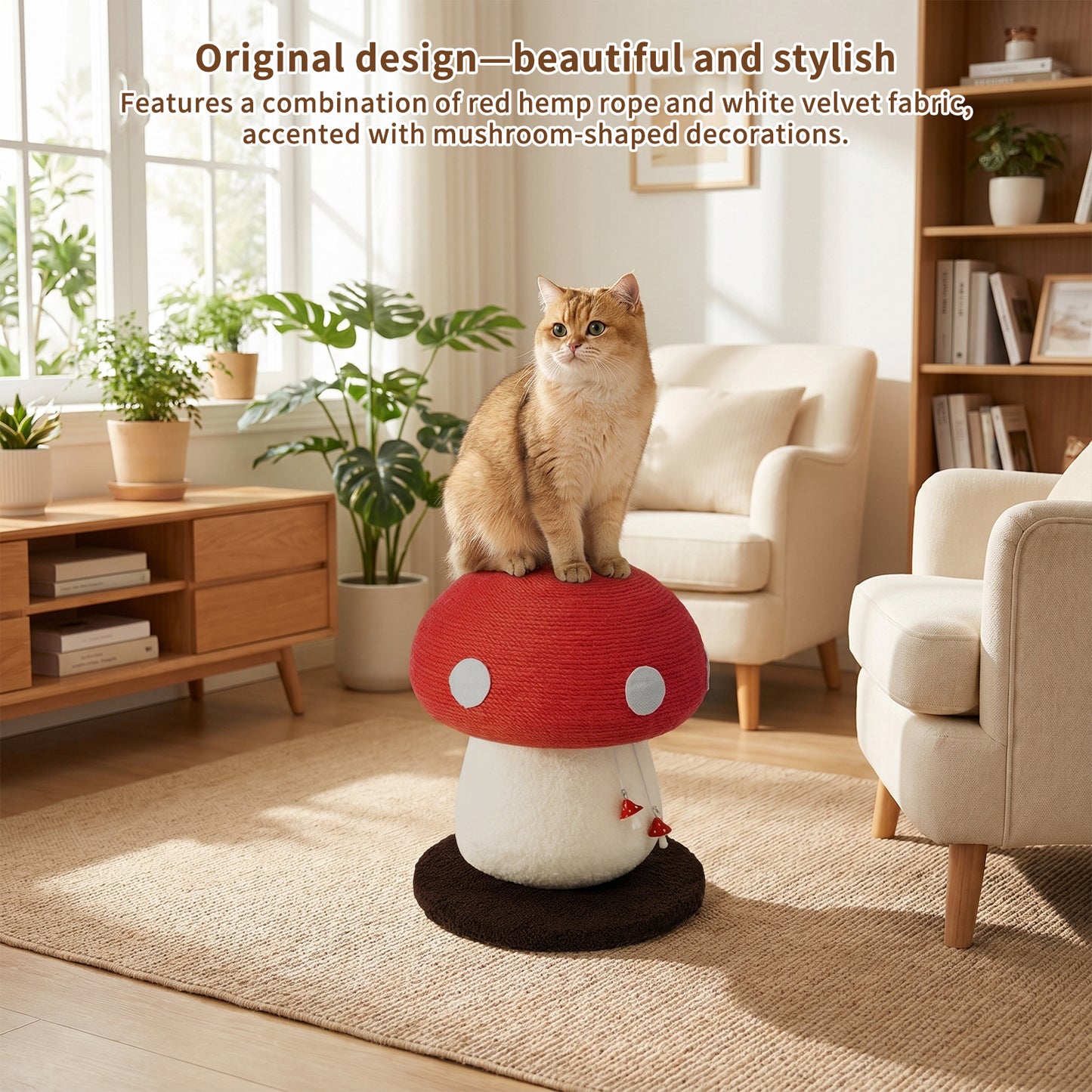 Mushroom‑Shaped Sisal Rope Cat Scratcher & Climber – Exclusive to The Cat Life