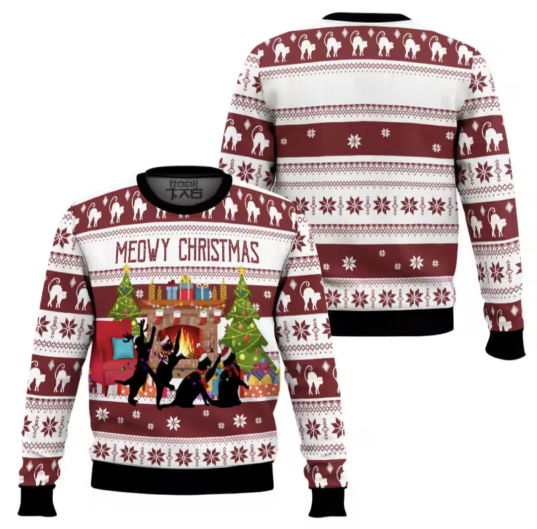Cat Christmas Jumpers – in Multiple Styles & Sizes – Funny, Cute & Cozy!