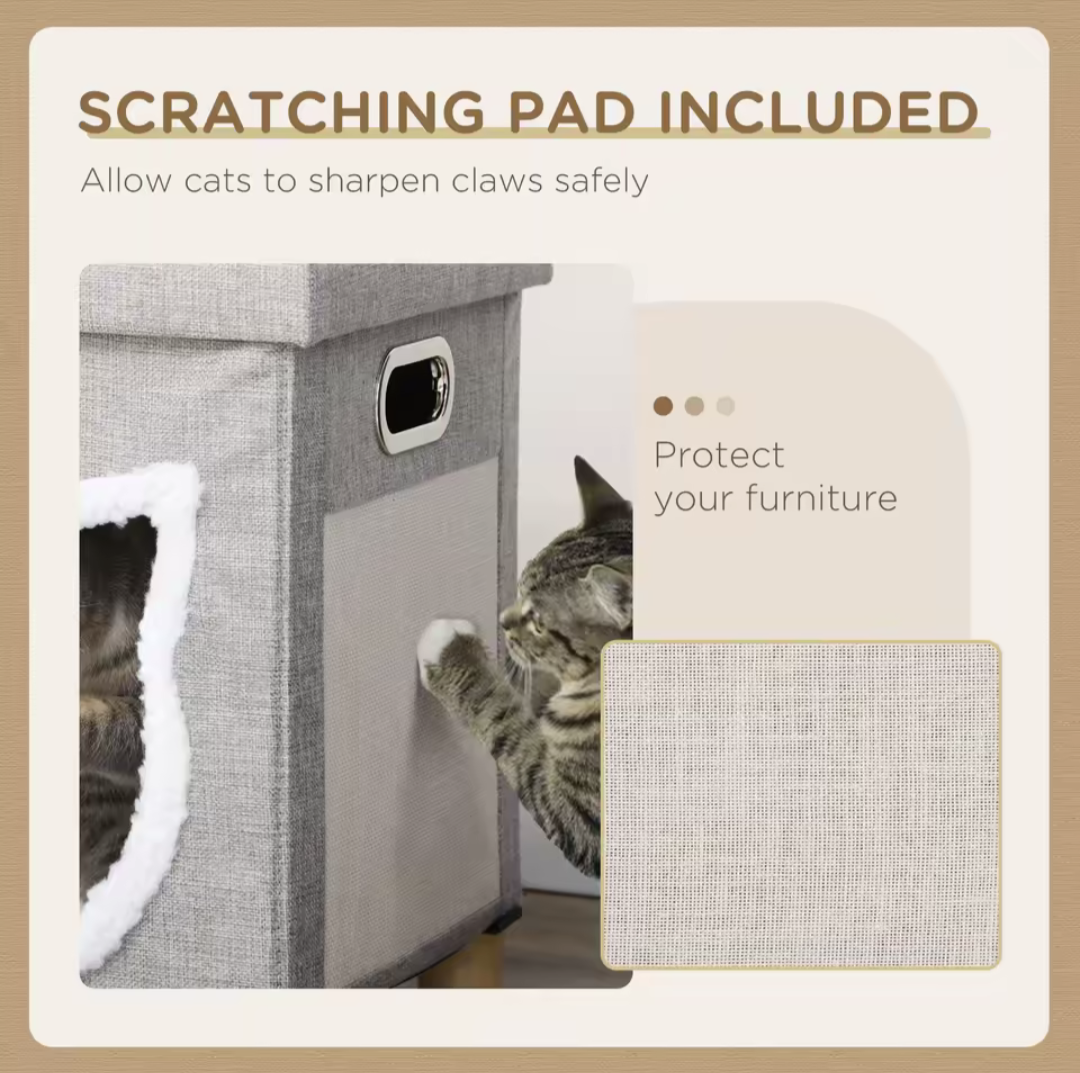 The Cat Life 2 in 1 Cat Bed Ottoman