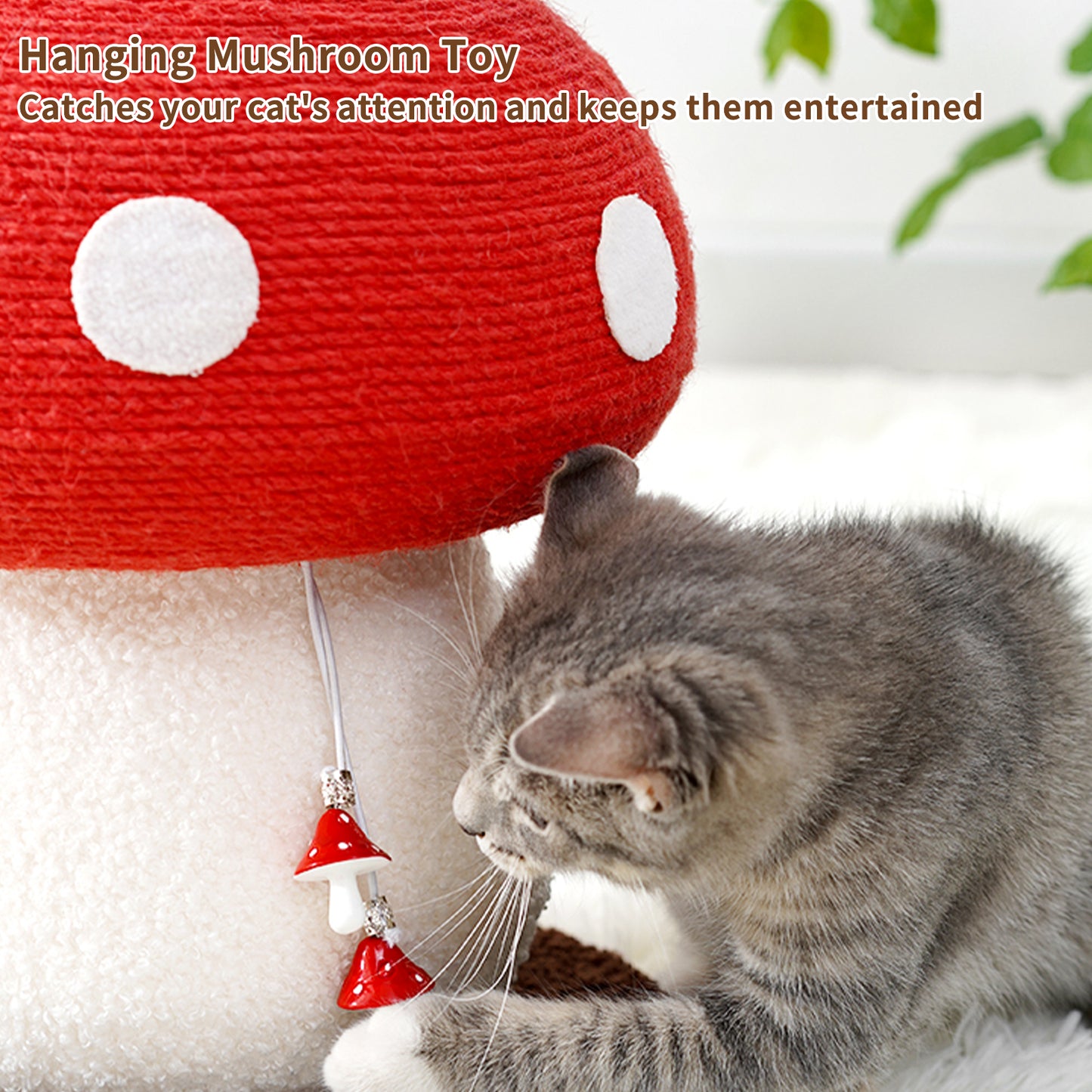 Mushroom‑Shaped Sisal Rope Cat Scratcher & Climber – Exclusive to The Cat Life