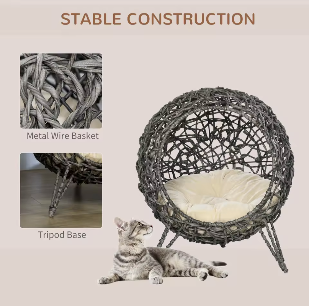 The Cat Life Rattan Cat Bed