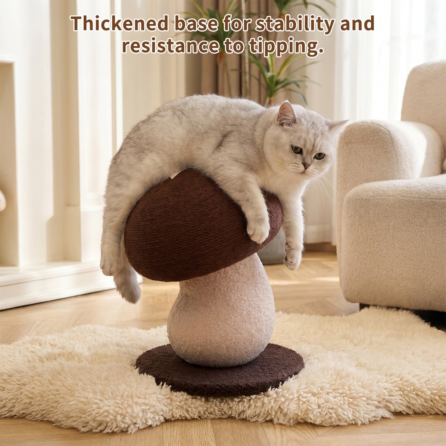 Mushroom‑Shaped Sisal Rope Cat Scratcher & Climber – Exclusive to The Cat Life