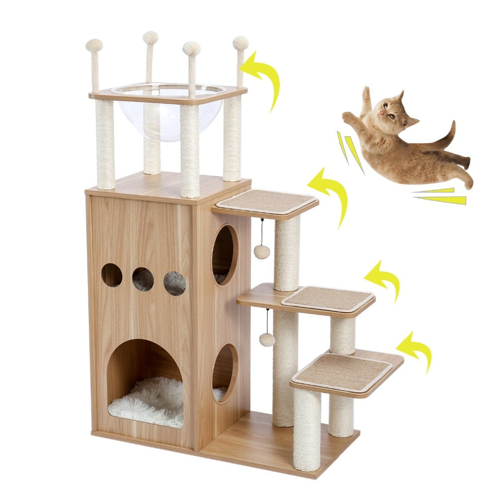 Cat Tree Tower Playhouse