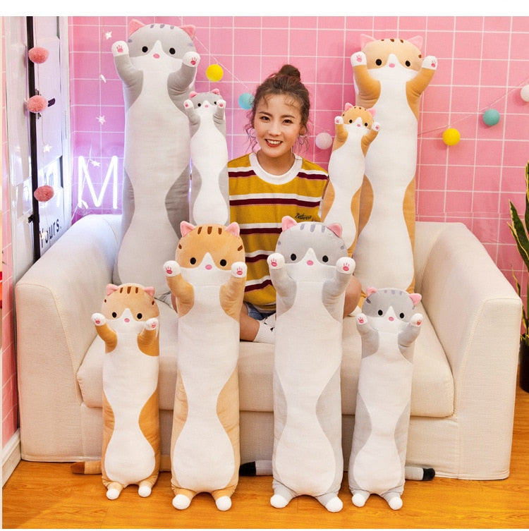 Cute Soft Long Cat Plush Pillow