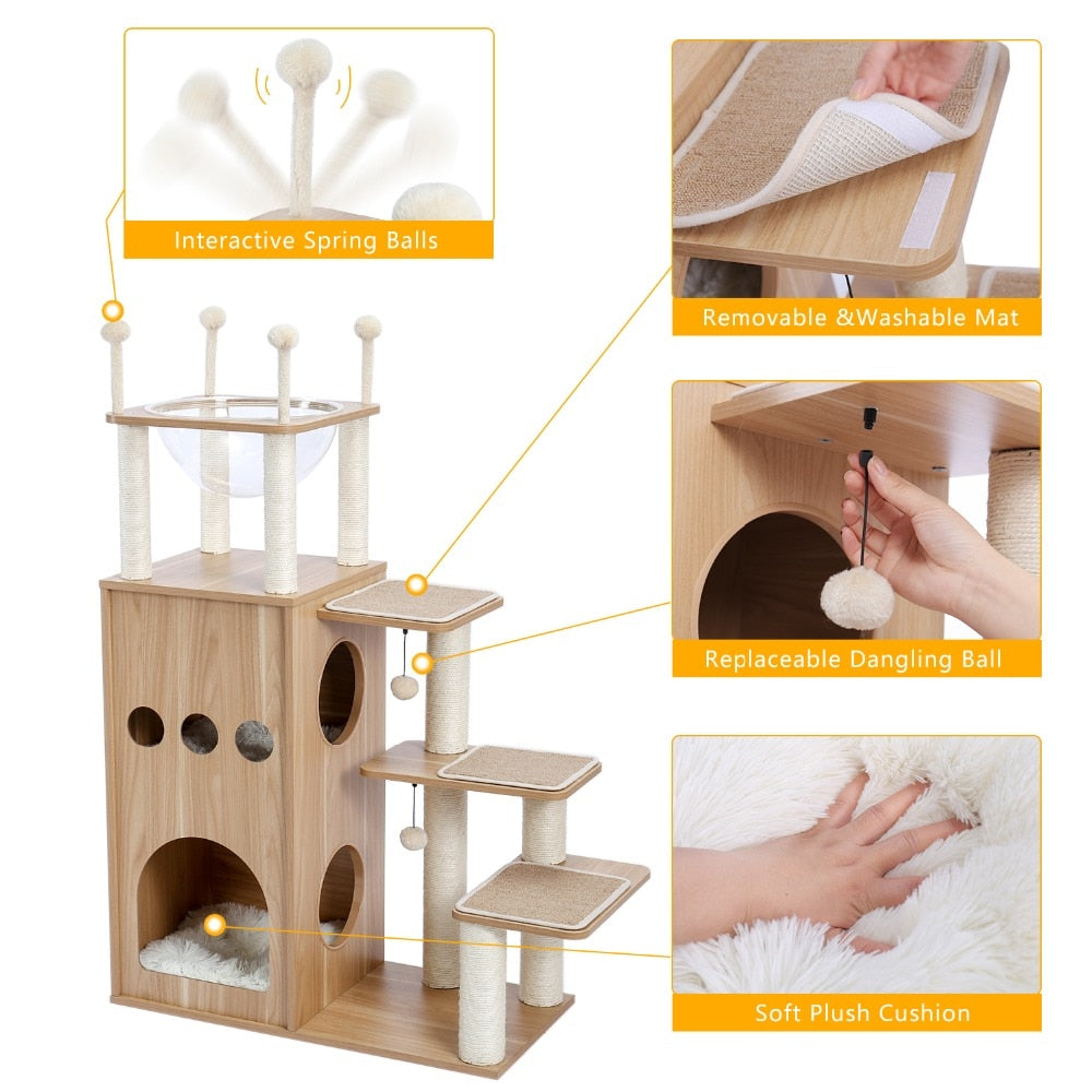 Cat Tree Tower Playhouse