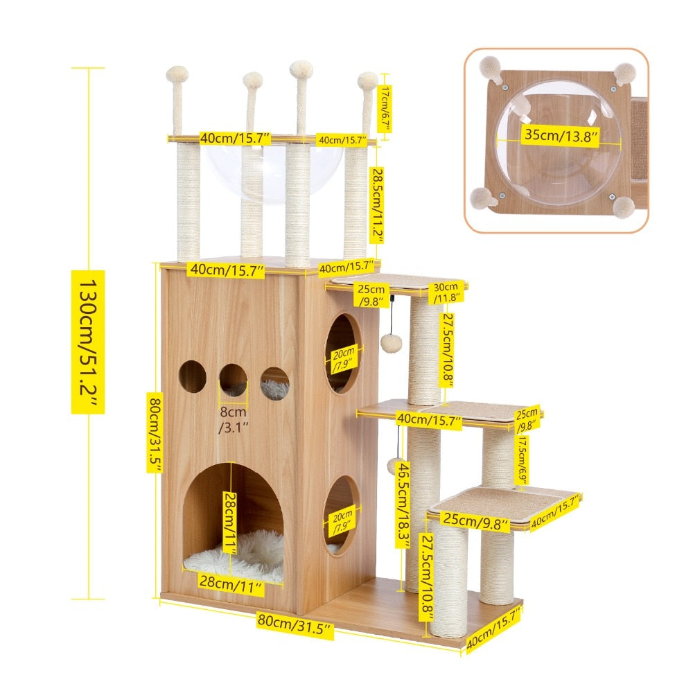 Cat Tree Tower Playhouse