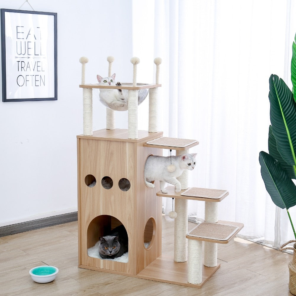 Cat Tree Tower Playhouse