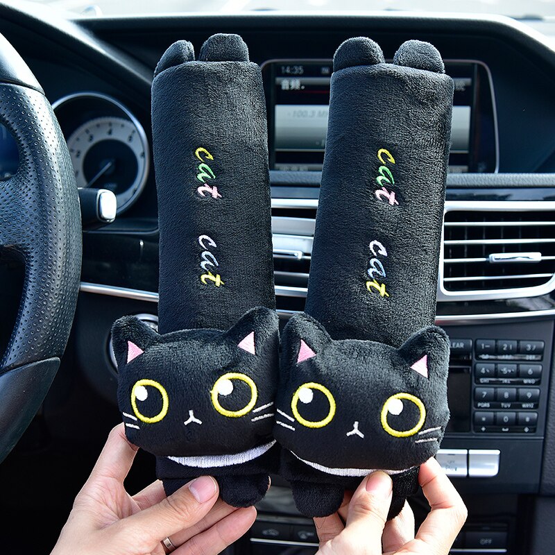 Cute Cat Car Pillows and Seatbelt Covers