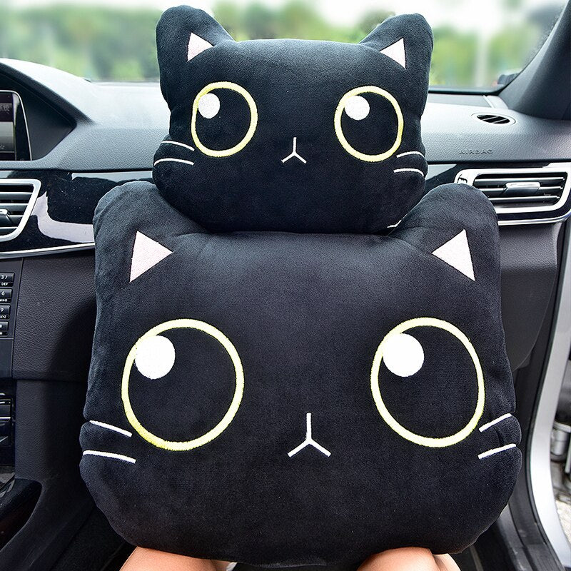 Cute Cat Car Pillows and Seatbelt Covers