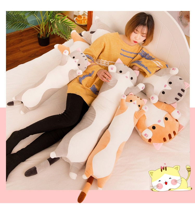 Cute Soft Long Cat Plush Pillow