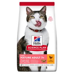 Hill's Science Plan Mature Adult Light Dry Cat Food Chicken Flavour 1.5kg