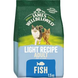 JAMES WELLBELOVED Adult Cat Light Fish & Rice 1.5kg