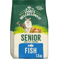 JAMES WELLBELOVED Senior Cat Fish & Rice 1.5kg