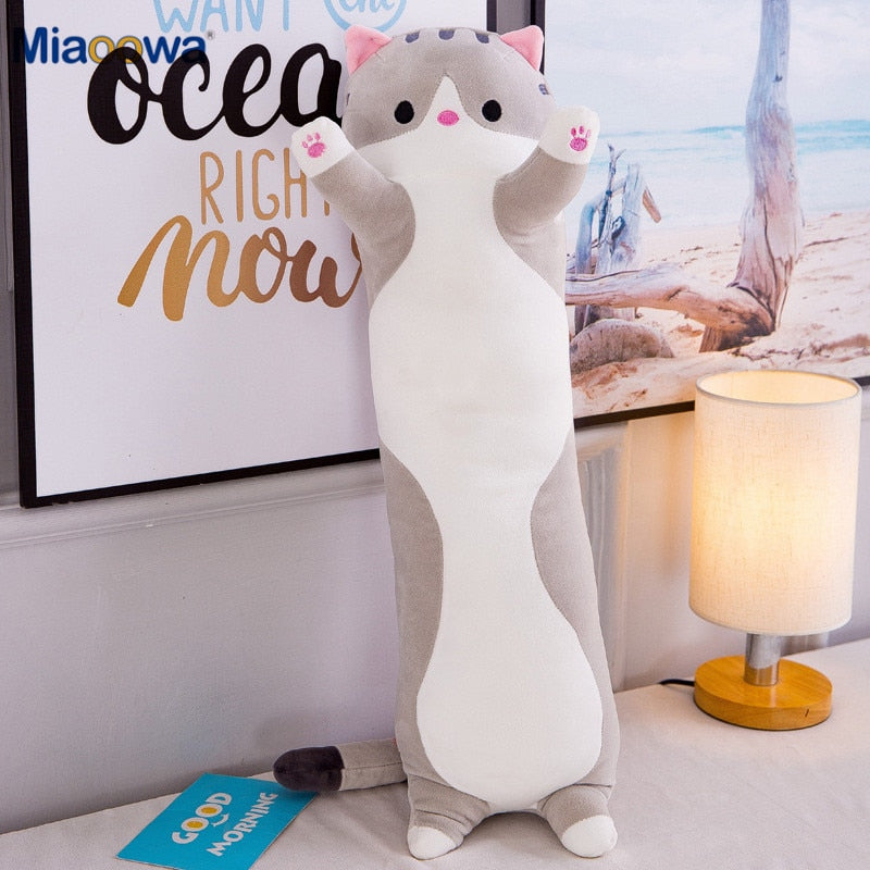 Cute Soft Long Cat Plush Pillow