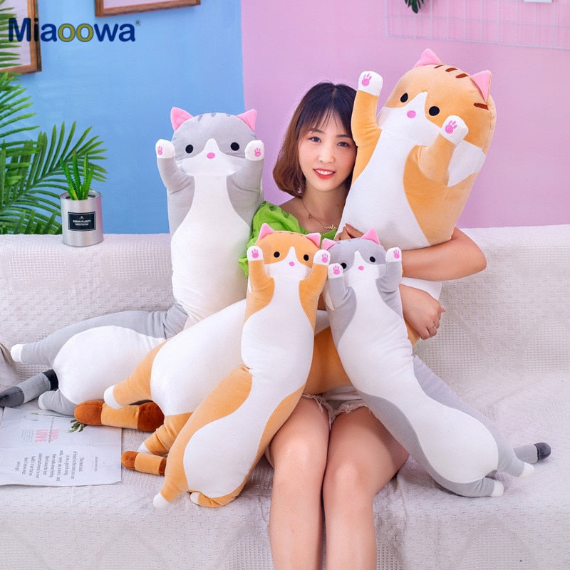 Cute Soft Long Cat Plush Pillow