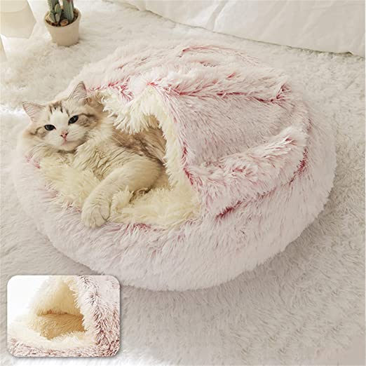 Plush Cat Bed Round Cat Cushion House