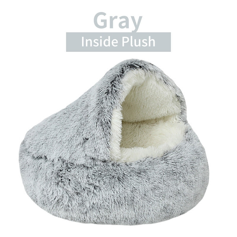 Plush Cat Bed Round Cat Cushion House