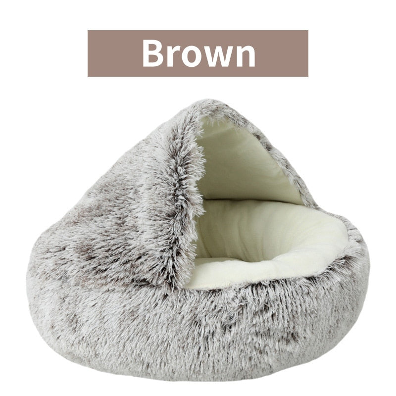 Plush Cat Bed Round Cat Cushion House