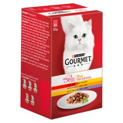 GOURMET Mon Petit Adult Cat Duo Meat 6x50g