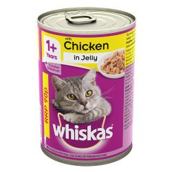 Whiskas 1+ Cat Can with Chicken in Jelly 390g