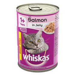 Whiskas 1+ Cat Can with Salmon in Jelly 390g